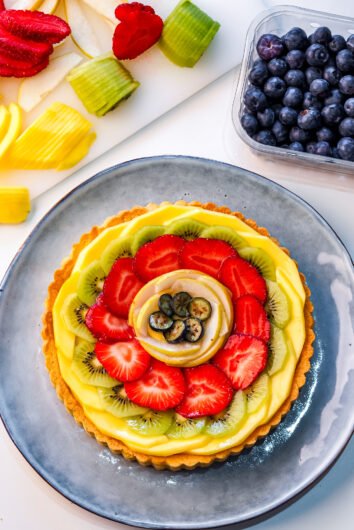 crostata crema frutta alga